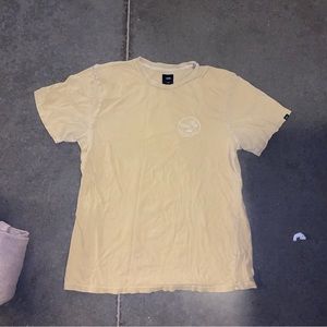 Vans Off The Wall Short Sleeve Tee Shirt Men’s Size Large Yellow Logo Top